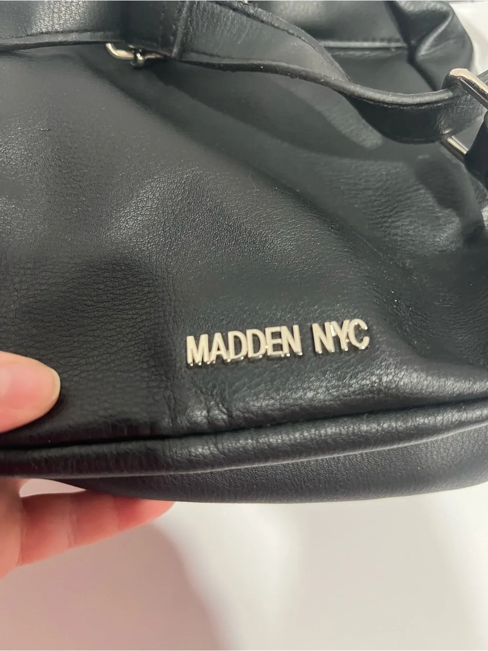 Madden NYC Black Sequin Accent Mini Backpack - Women